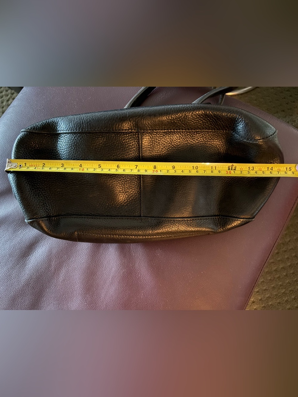 M051 real leather bag Classic Black Leather Shoulder Bag - Picture 11 of 15